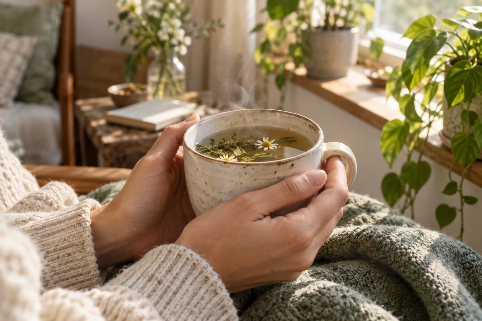 A calming herbal tea